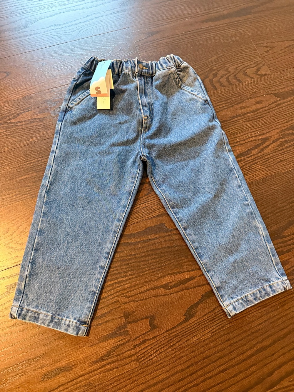 Rylee + Cru Light Blue Elastic Waist Denim Jeans NWT